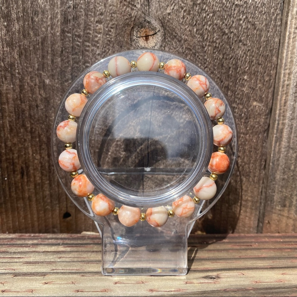 Red Vein Jasper Handmade Beaded Bracelet Jasper Stone
